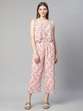 women dusty pink floral printed dress