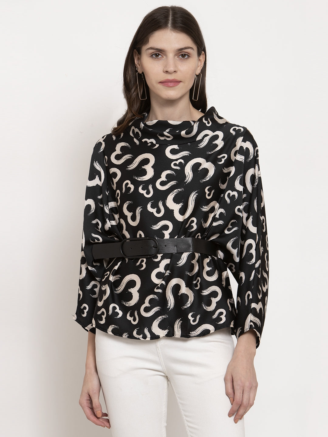 Ladies half heart Printed top