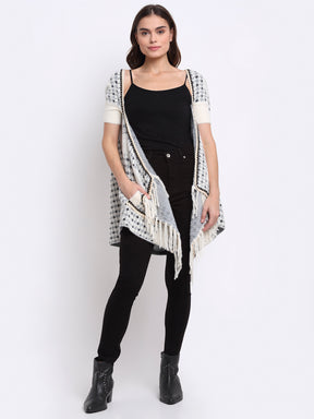 Black & White Knitted Shrug