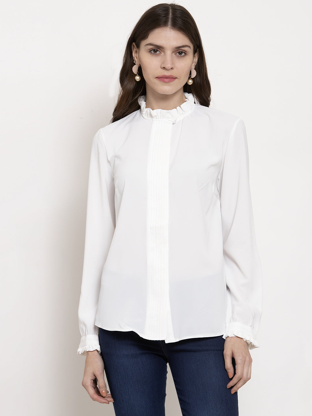 Ladies Ruffle Sugarcane Shirt