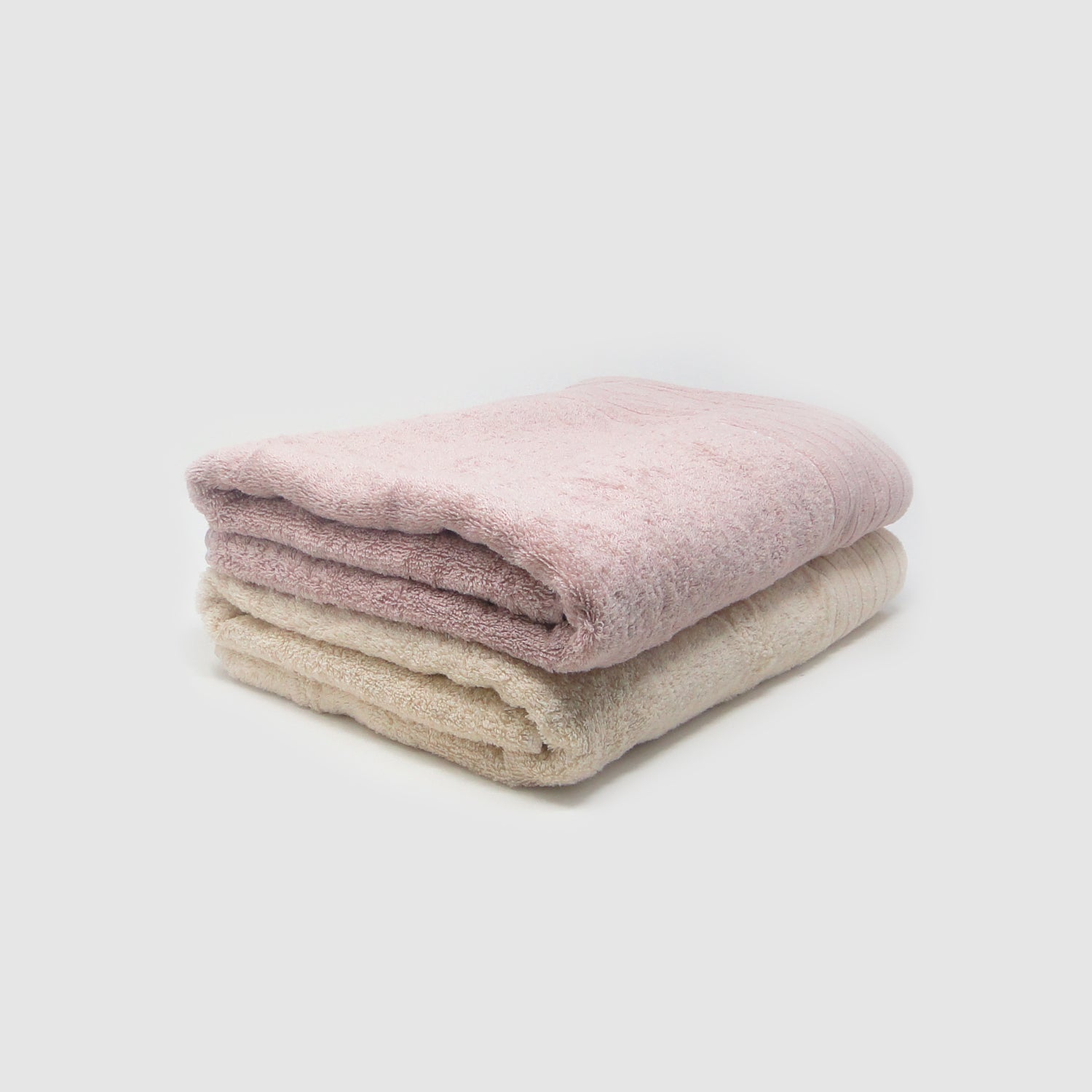 Pack of 2 Super Absorbent Bath Towel (70x140) - Onion and Beige