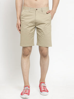 Men’??????S Solid Khaki Shorts