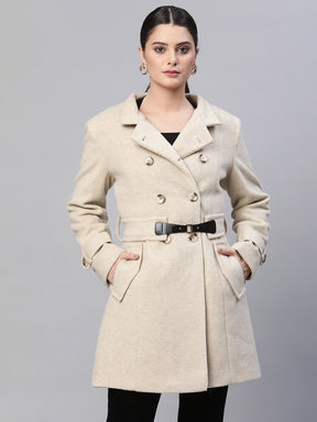 Women Lapel Collar Sleeve 