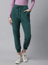 Green Elastic Hem Tapered Leg Jogger