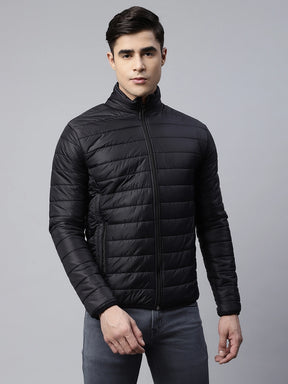 Mens Black Windproof Puffer Jacket