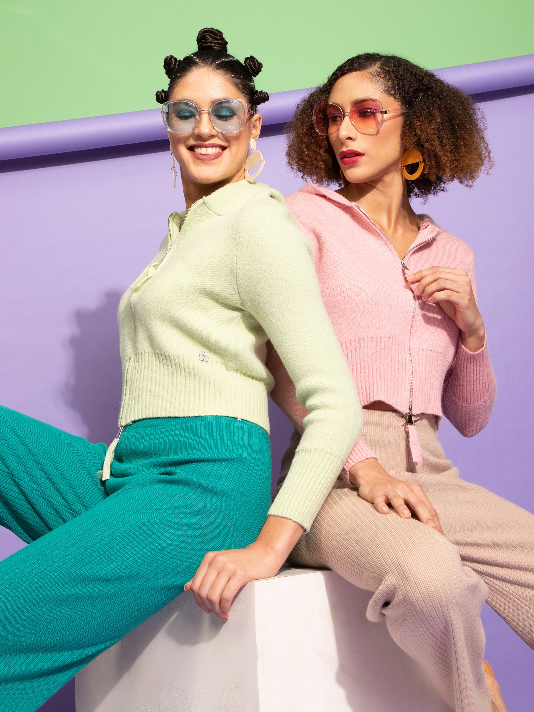 Buy Solid Mint Green Fleece Regular Fit Casual Pullover