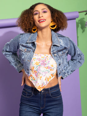  Blue Denim Regular Fit Casual Jacket 