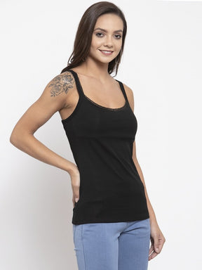 Plain Black And White Combo Of 2 Scoop Neck Tops