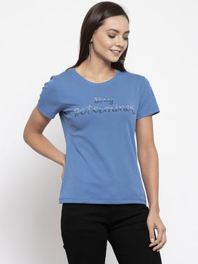 Ladies alpha Printed Combo Of 2 T-Shirts