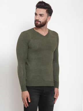 Mens Olive Pullover