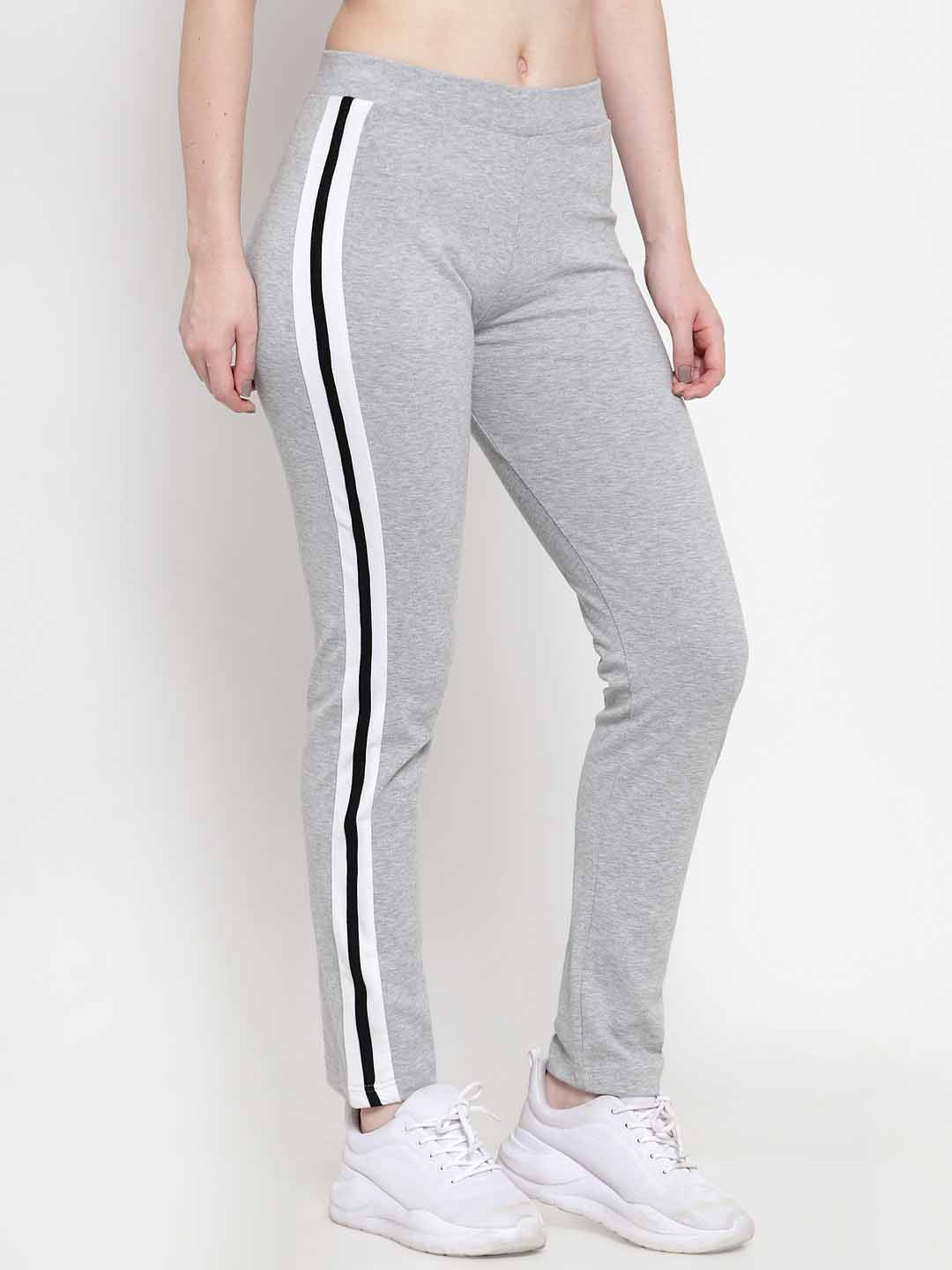 Women Grey Hosiery Lower With Stripe Detail