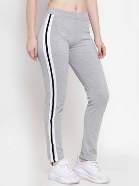 Women Grey Hosiery Lower With Stripe Detail