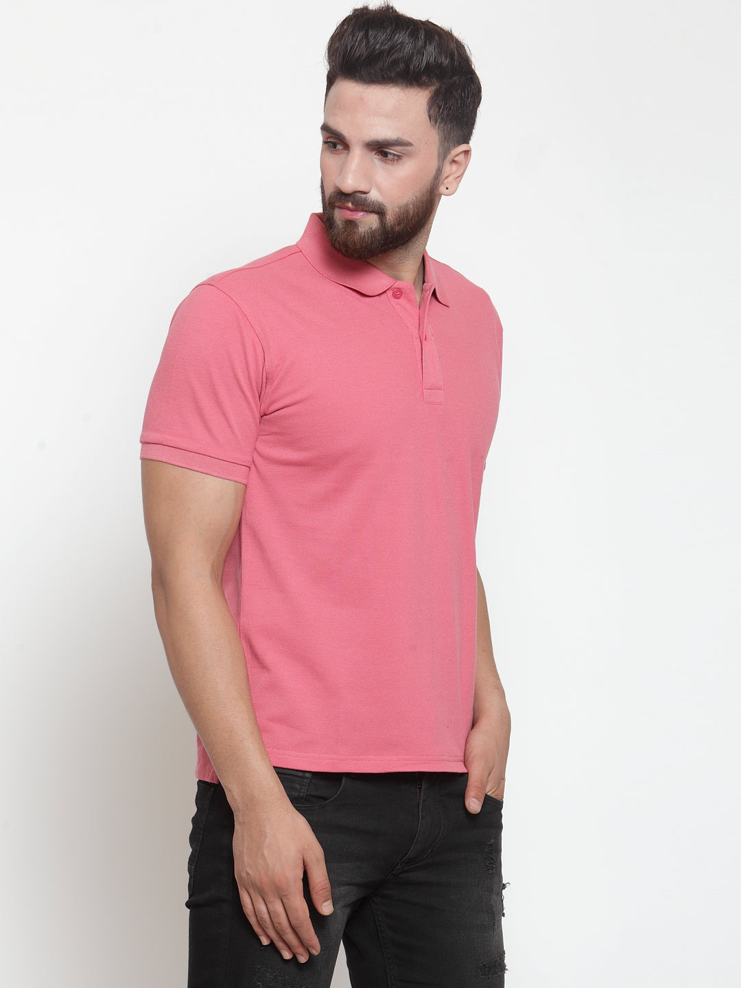 Men's Hot Pink Polo T-Shirt