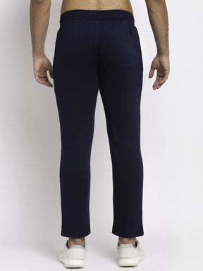 Men Navy Blue Hosiery Solid Lower