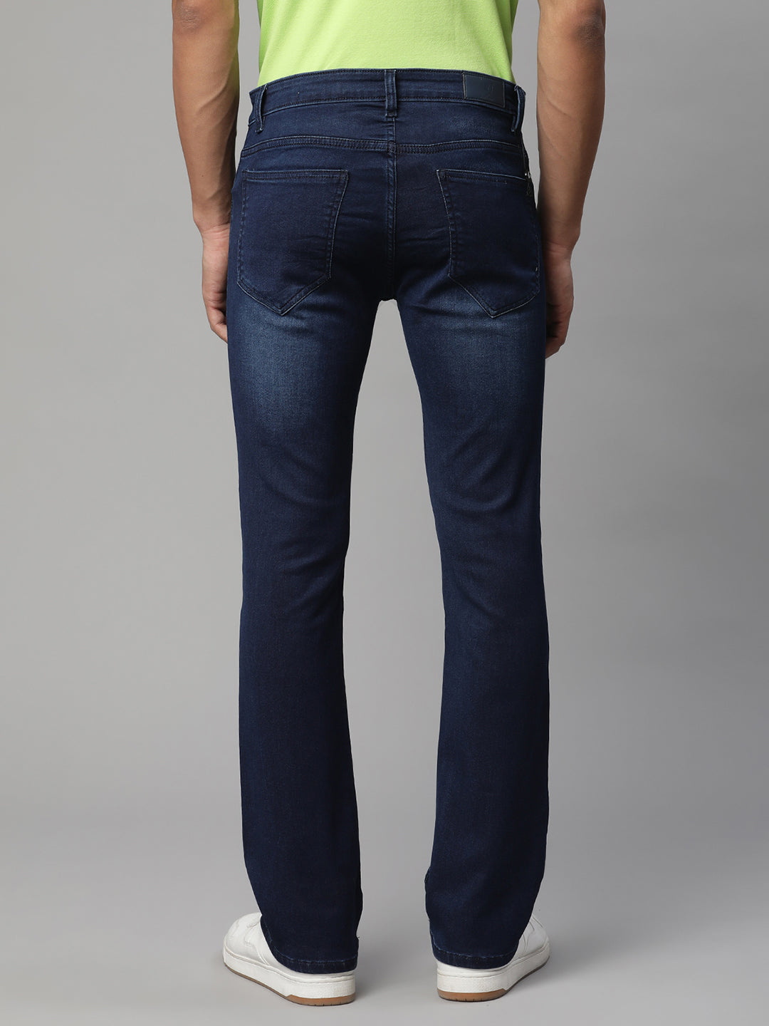 Men Blue Faded Straight Denim Jeans