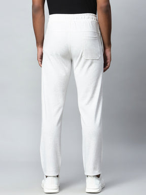 Men White Ankle Length Casual Lower