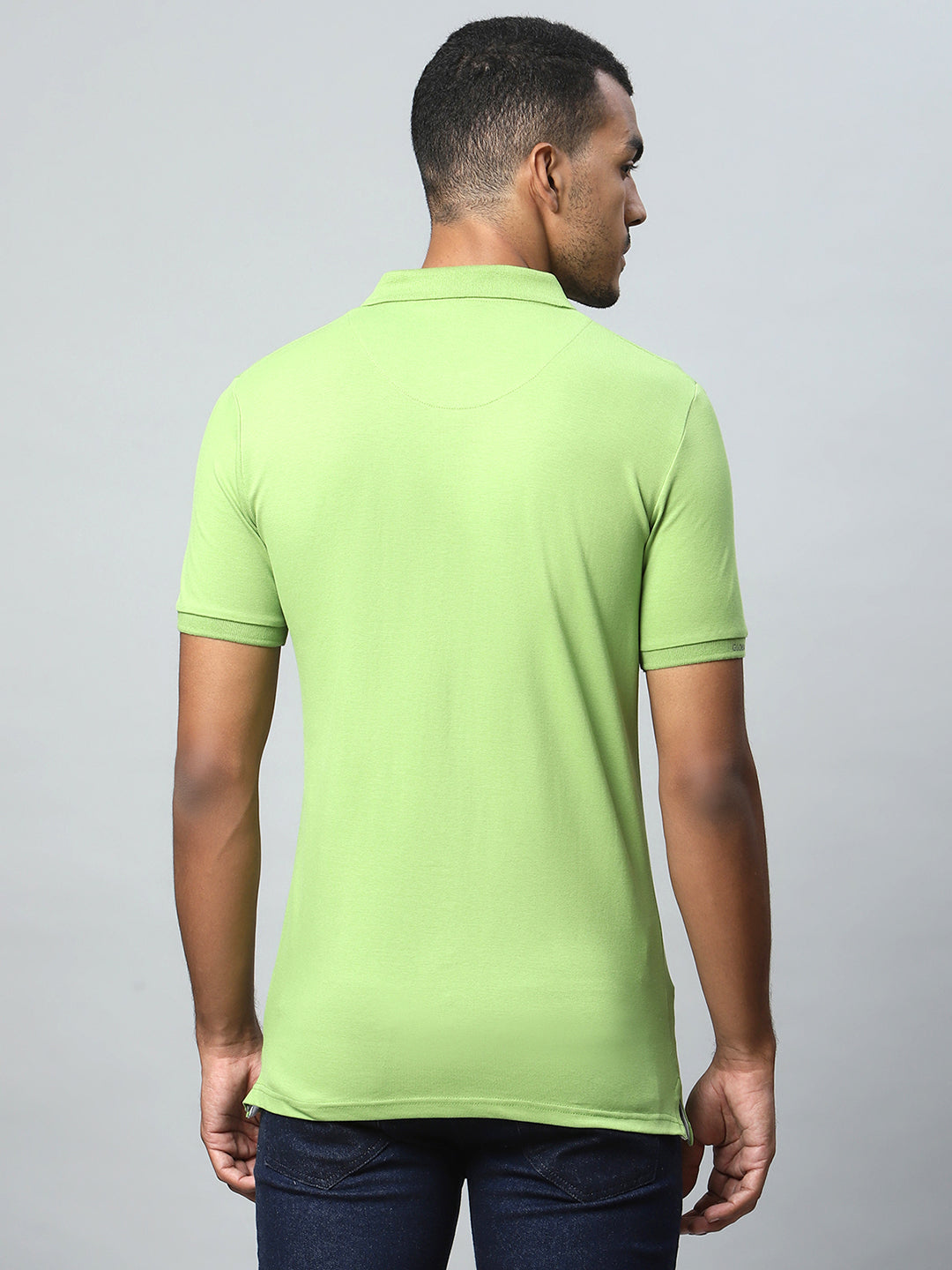 Men Grass Green Polo T-Shirt