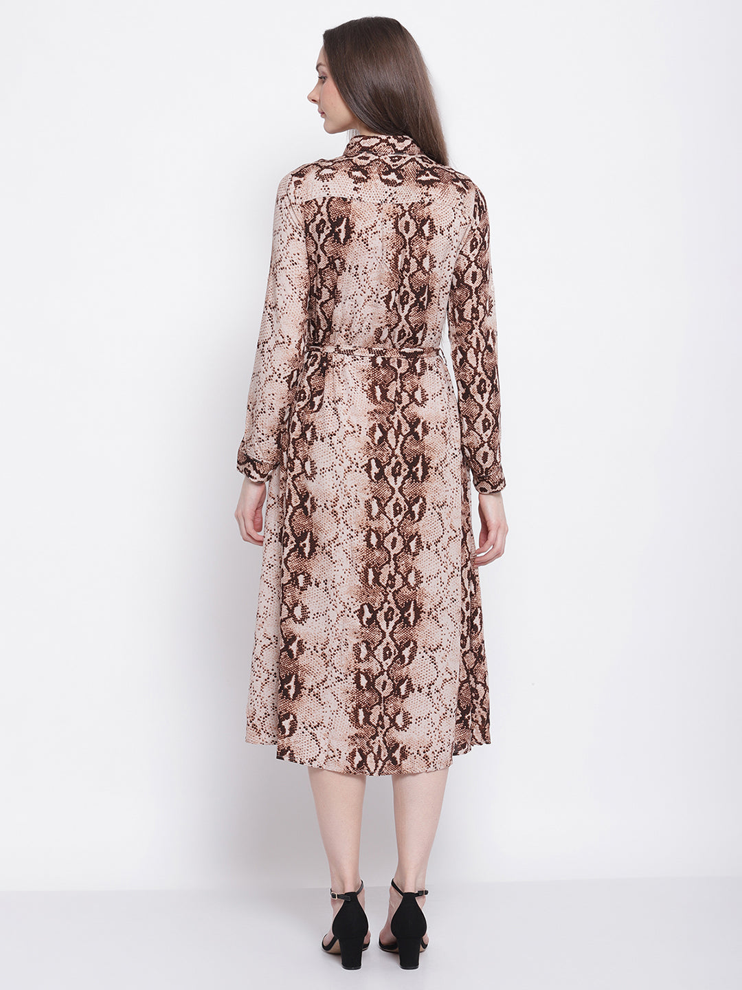 Leopart Print Knee Length Dress - Global Republic