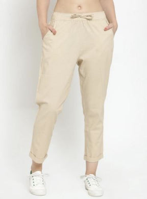 Plain Black And Beige Combo Of 2 Lowers