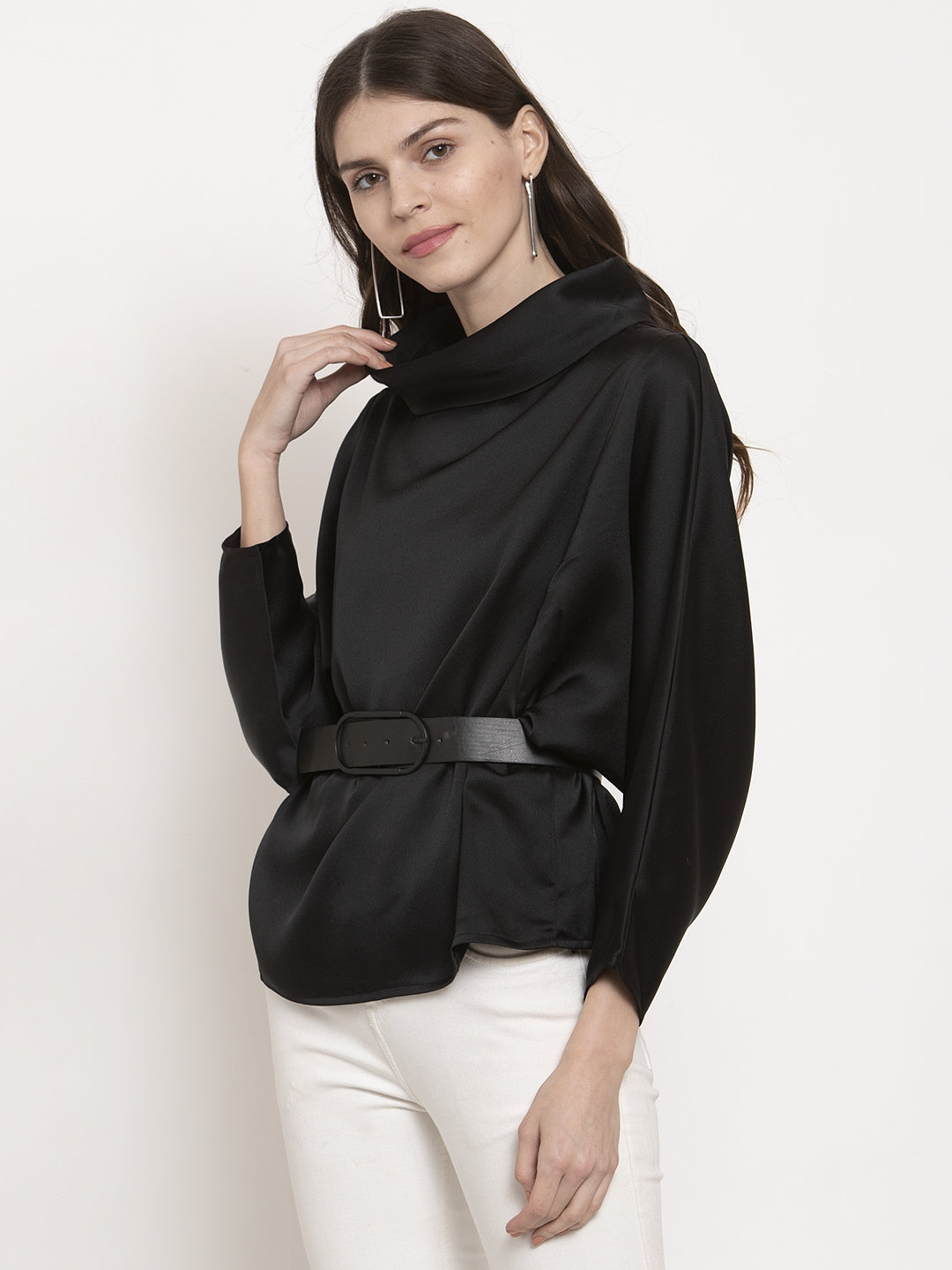 Ladies satin Cowl top