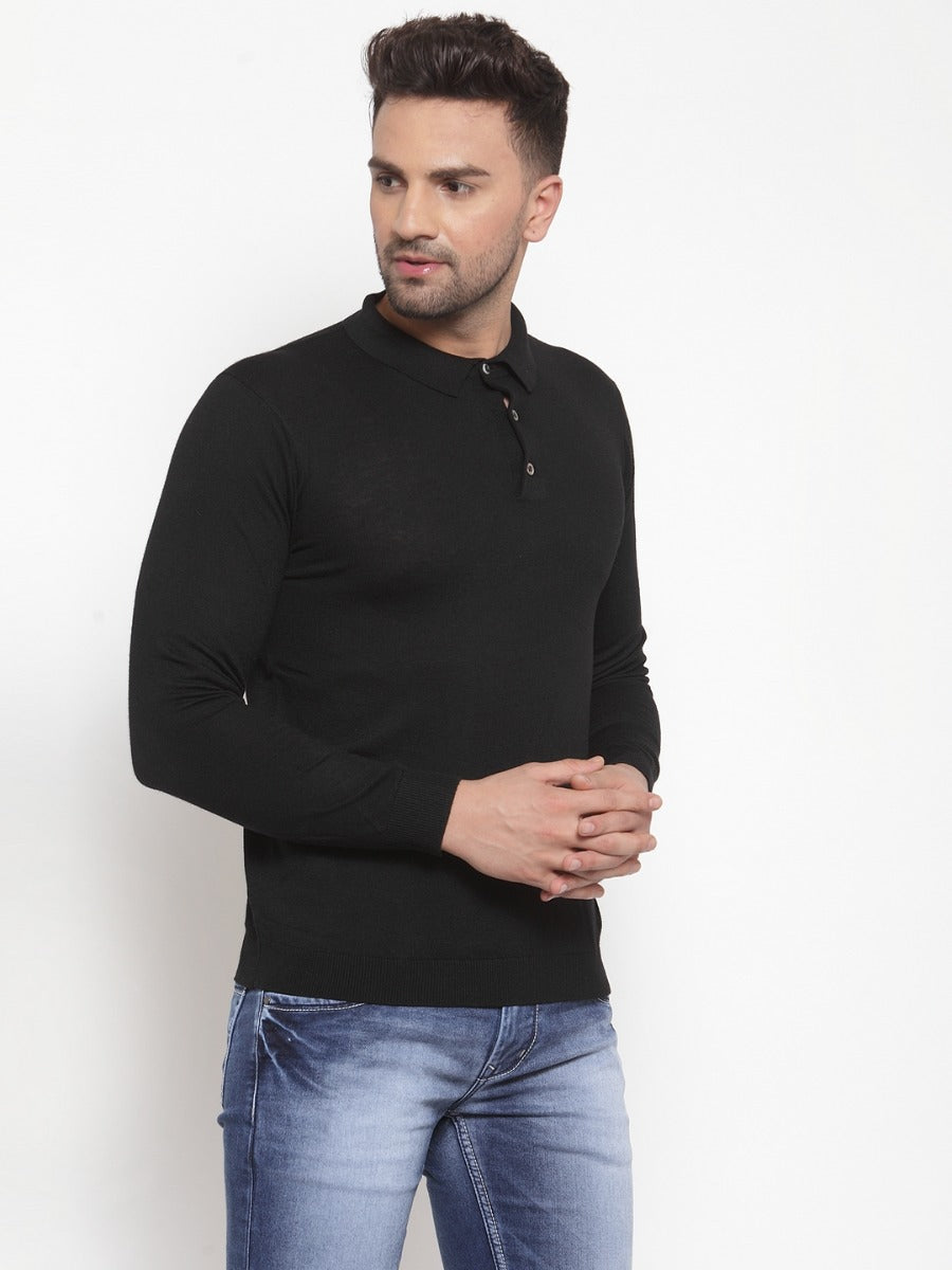 Mens Black Pullover