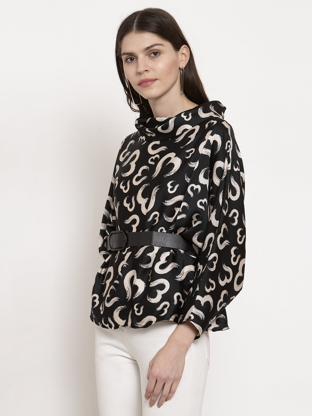 Ladies half heart Printed top