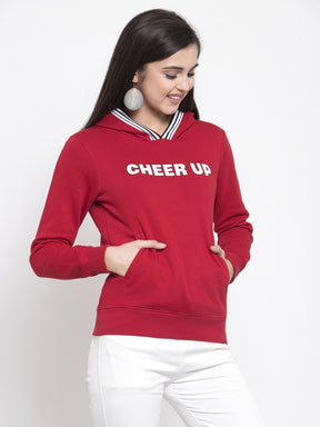Women Red Sweat Shirt