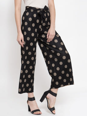 Women Black Printed Plazo