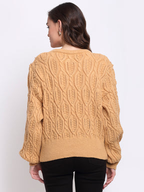  Round Neck Solid KNIT Pullover