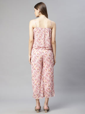 women dusty pink floral printed dress