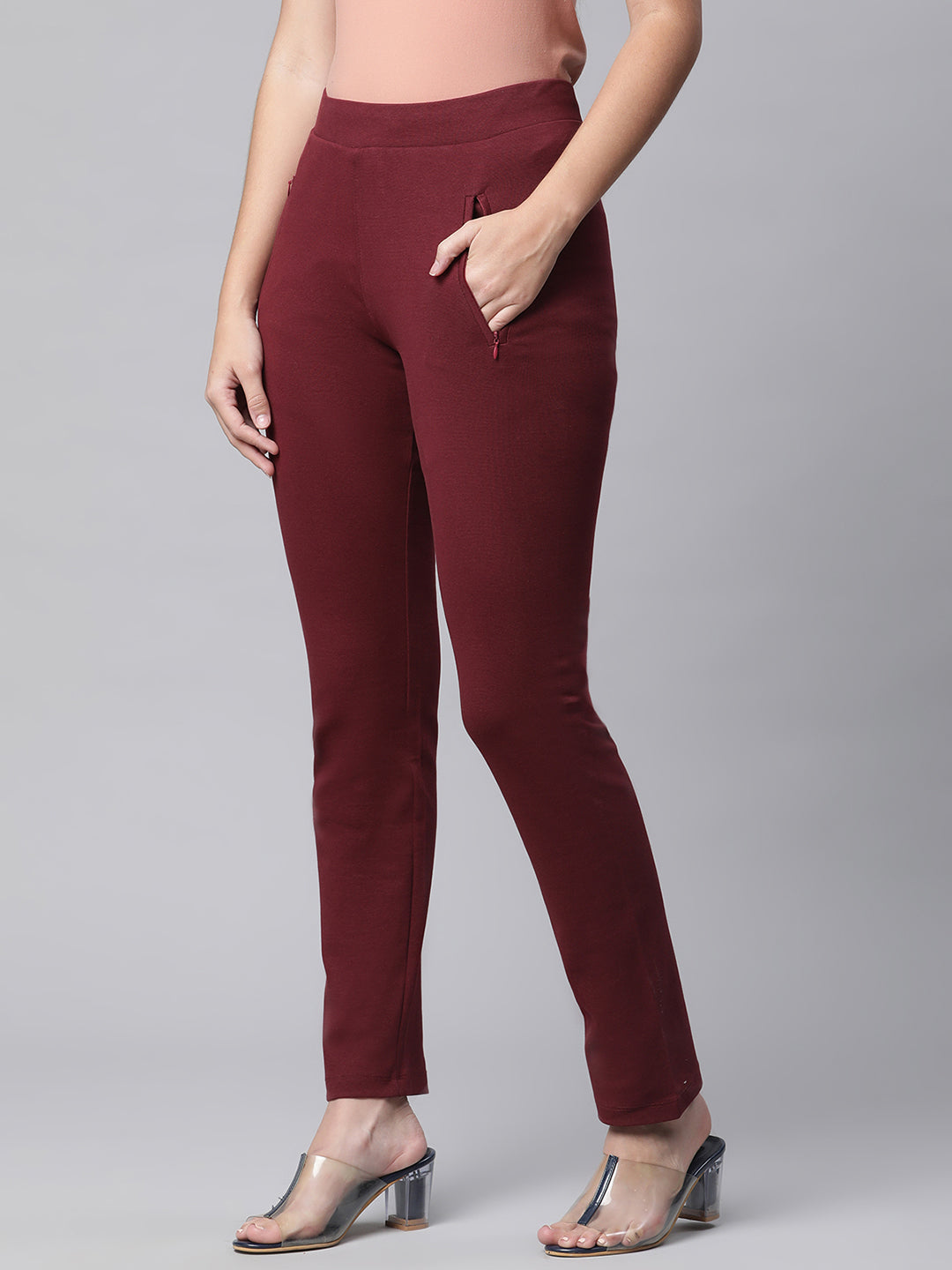  Maroon Casual Lower