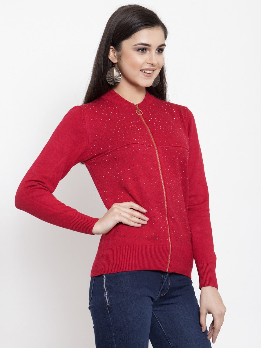 Women Red Pullover