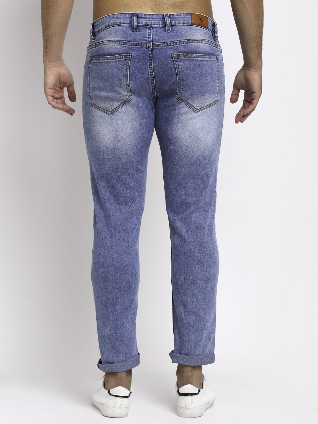 Men Blue Denim Solid Jeans