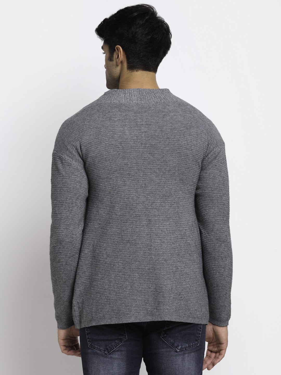 Men Beige Front Open Solid Shrug