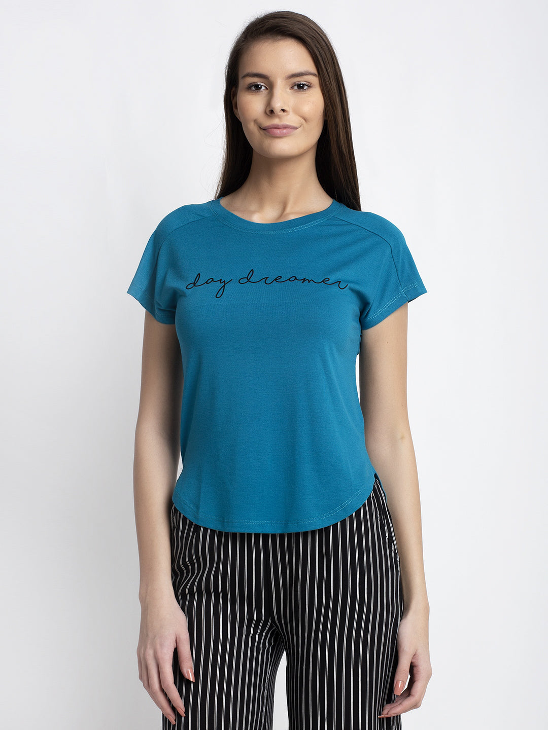 Women Alpha Printed Solid T-Shirt