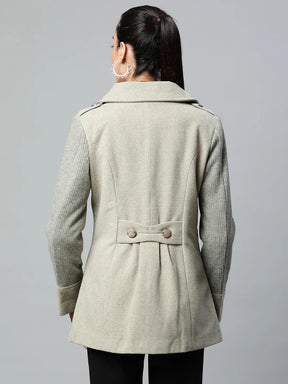 Online Women Pista Continuous Collar Double-Breasted Coat 