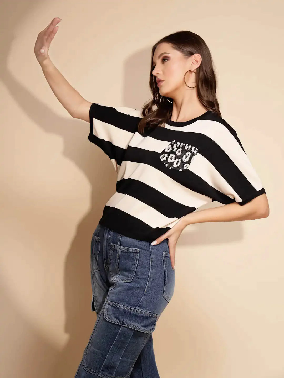 Women Round Neck Short Sleeve Top - Global Republic