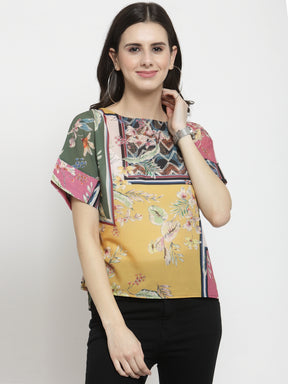 Women Multicoloured Printed Regular Fit Top