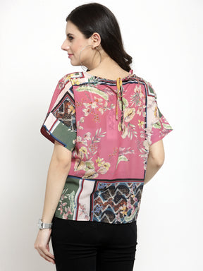 Women Multicoloured Printed Regular Fit Top