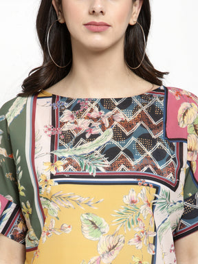 Women Multicoloured Printed Regular Fit Top