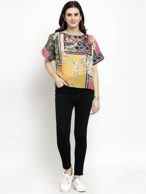 Women Multicoloured Printed Regular Fit Top