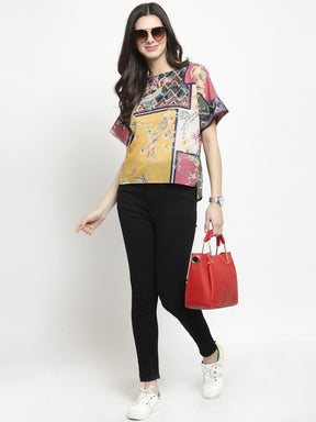 Women Multicoloured Printed Regular Fit Top