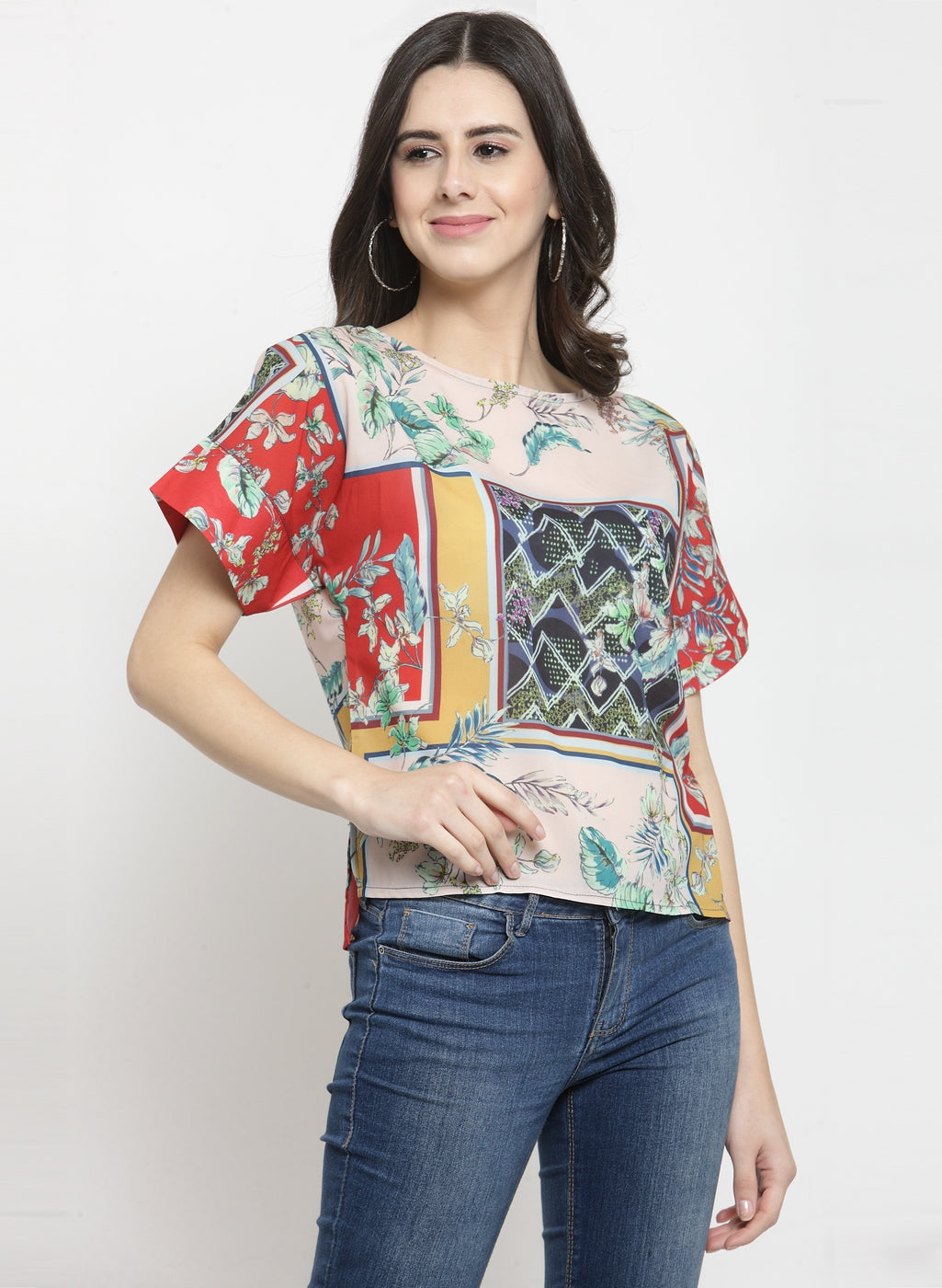 Women Multicoloured  Printed Regular Fit Top