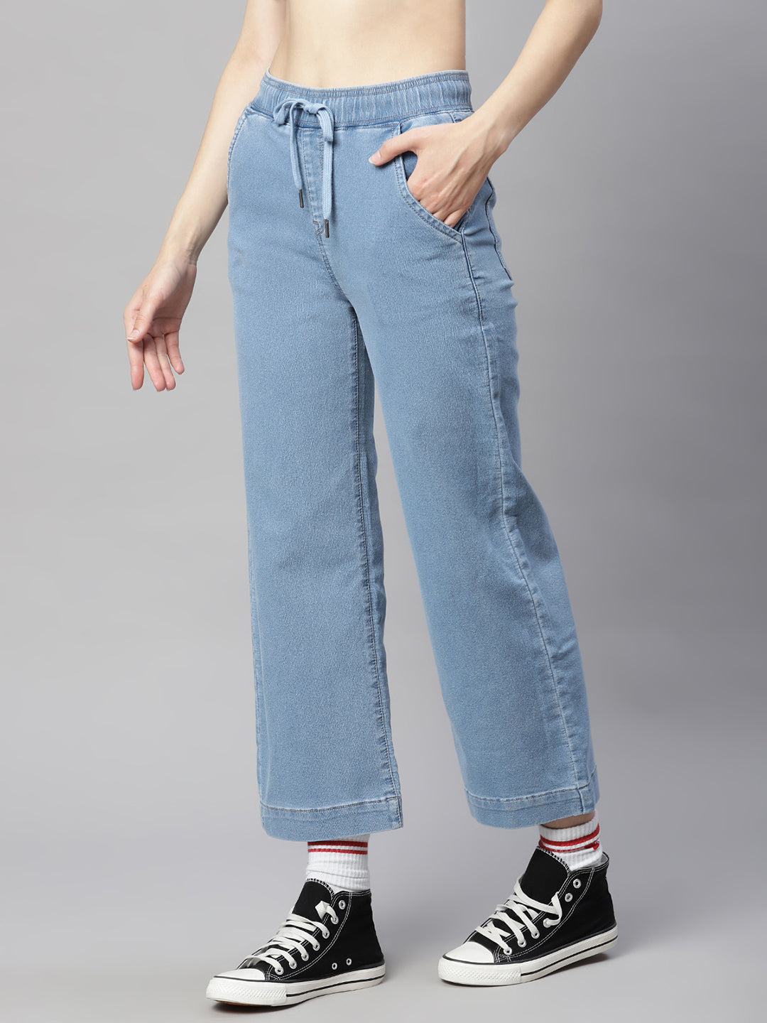 Blue Denim Lose-Fit Lower