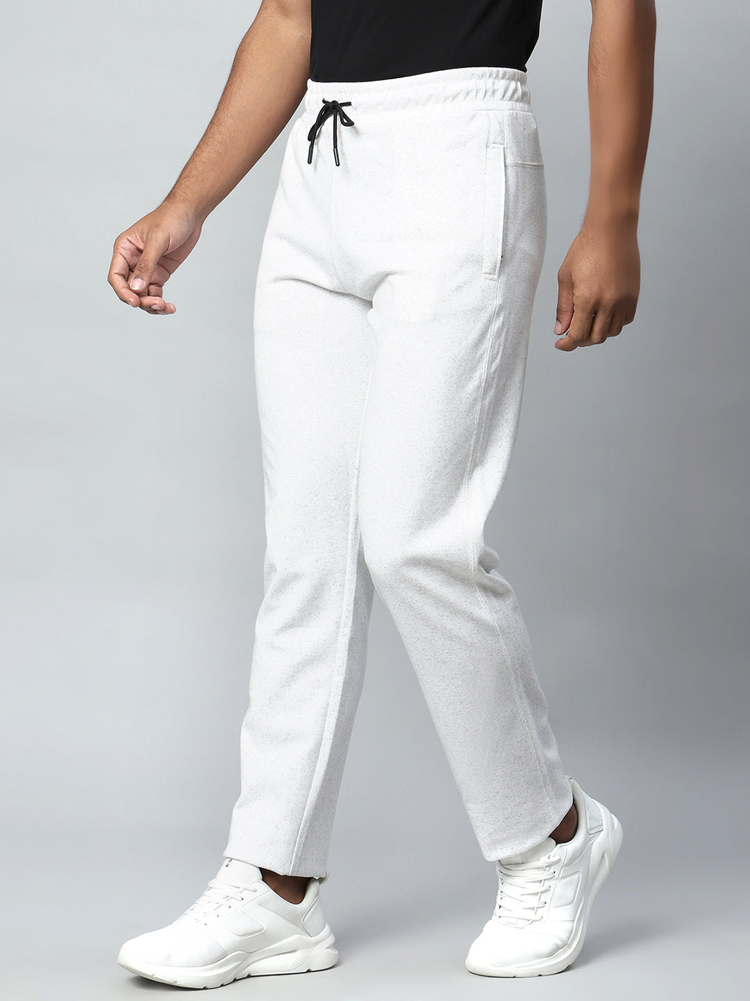 Men White Ankle Length Casual Lower