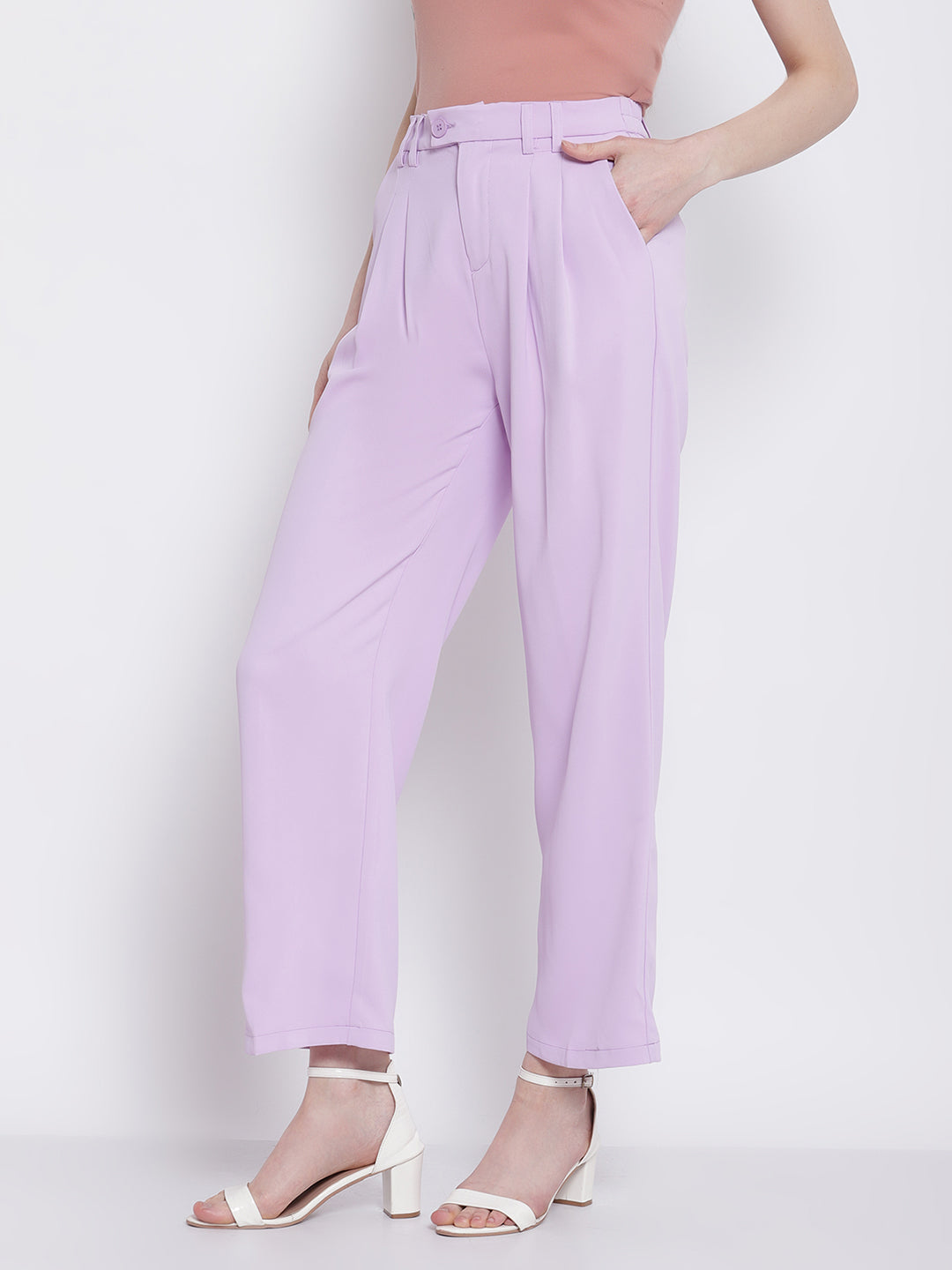 Women Mauve Semi Formal Trouser