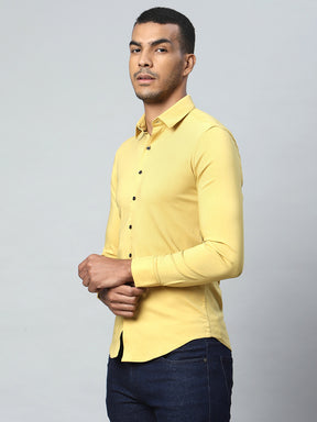Men Mustard Formal Shirt