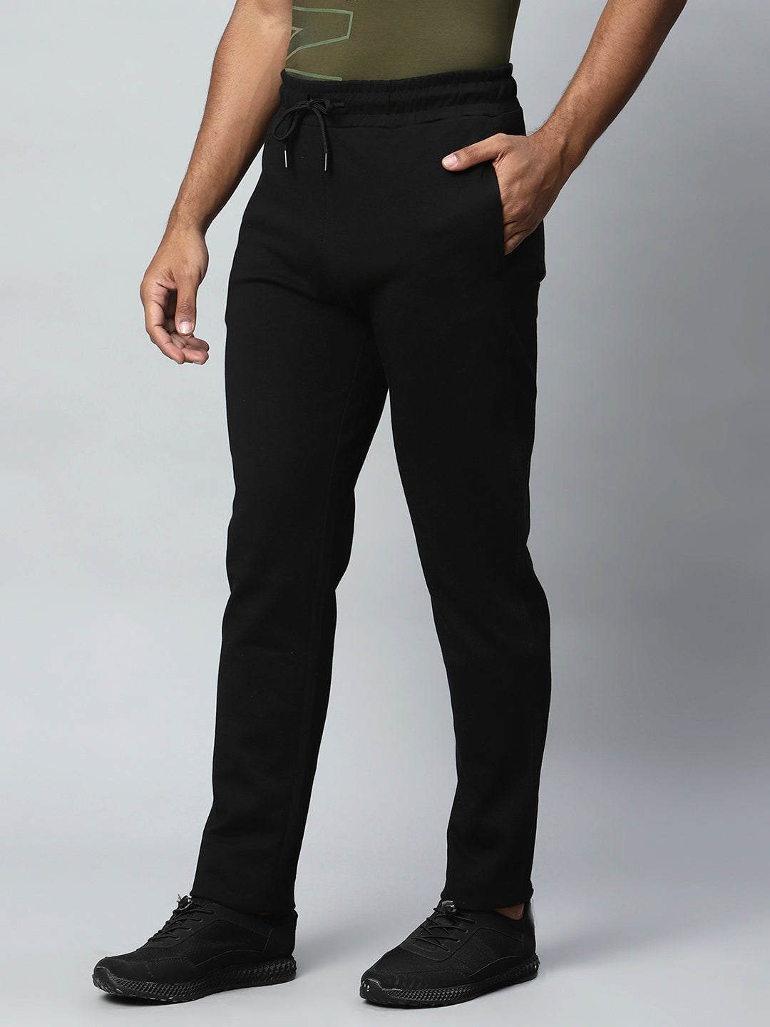 Men Black Casual Lower - Global Republic