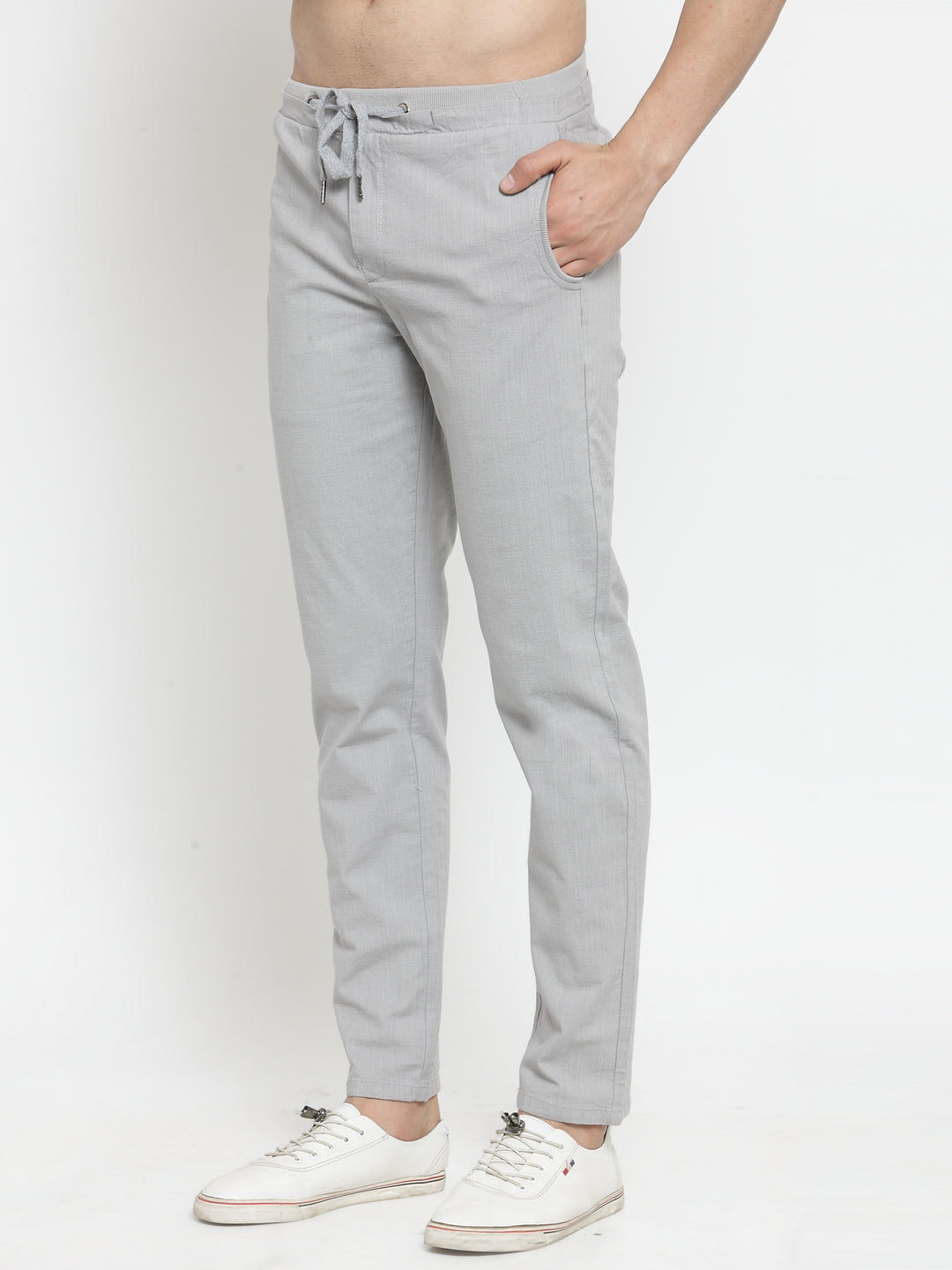 Mens Greyish Regular Fit Lower