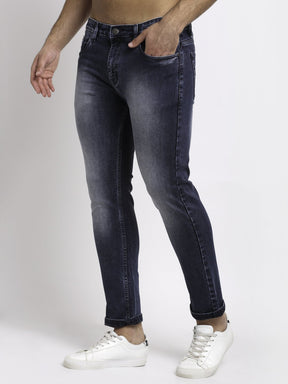 Men Grey Denim Solid Jeans